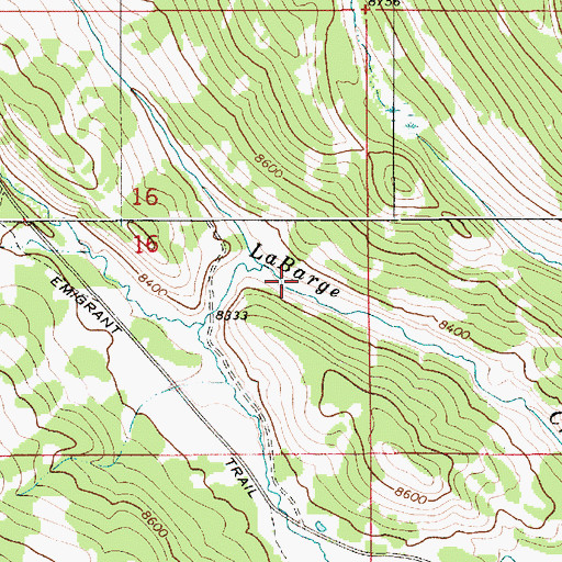 Topographic Map of Trail Creek, WY