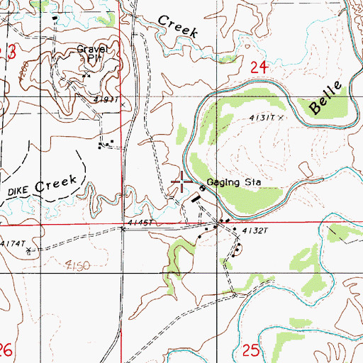 Topographic Map of Trail Creek, WY