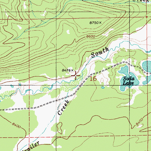 Topographic Map of Trailer Creek, WY