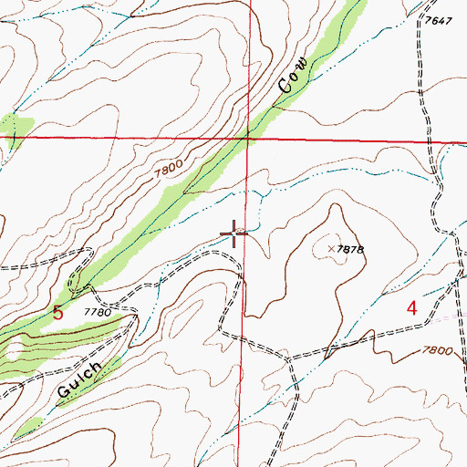 Topographic Map of Tram Gulch, WY