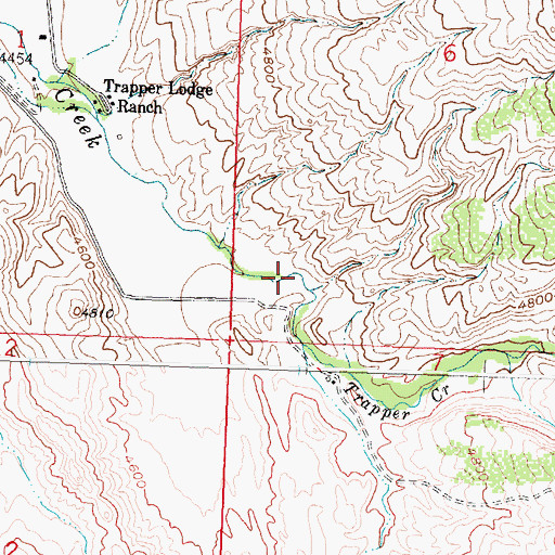Topographic Map of Trapper Canyon, WY