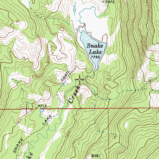 Topographic Map of Trapper Creek, WY