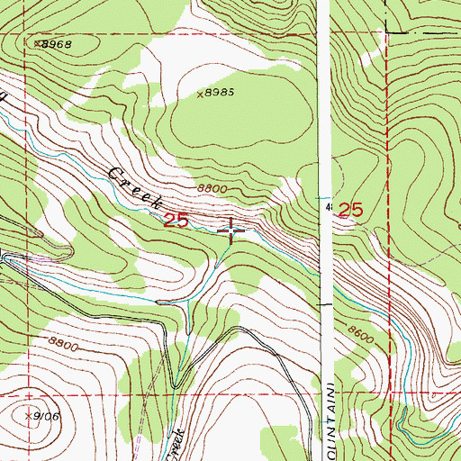 Topographic Map of Trappers Creek, WY