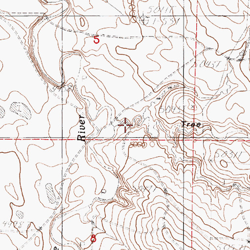 Topographic Map of Tree Draw, WY
