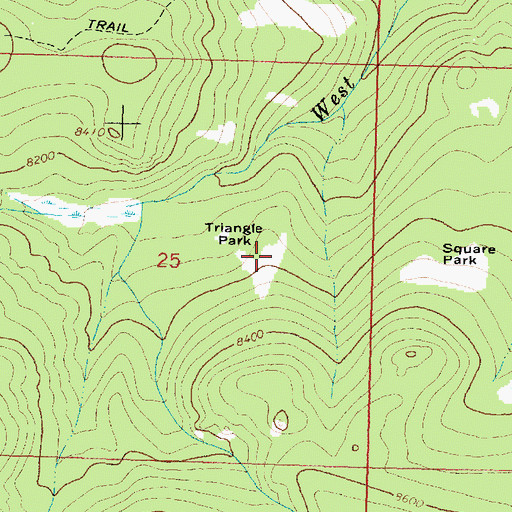 Topographic Map of Triangle Park, WY
