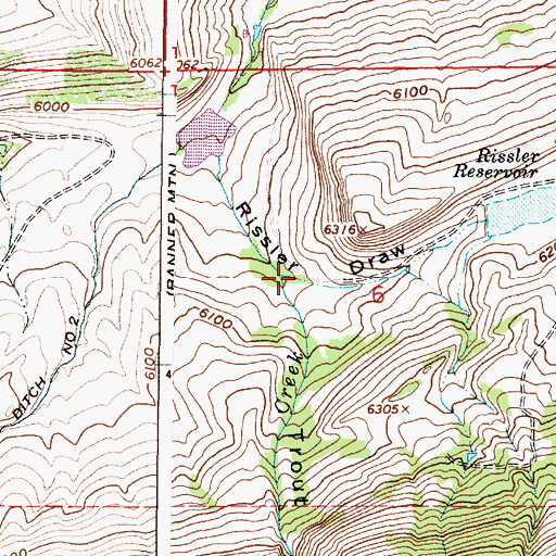 Topographic Map of Trout Canyon, WY