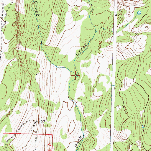 Topographic Map of Trout Creek, WY