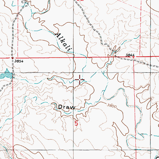 Topographic Map of Trout Draw, WY