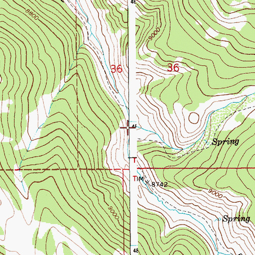 Topographic Map of Trunk Creek, WY