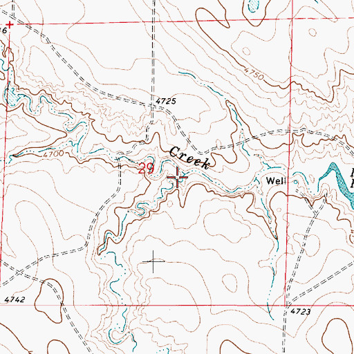 Topographic Map of Trussler Creek, WY