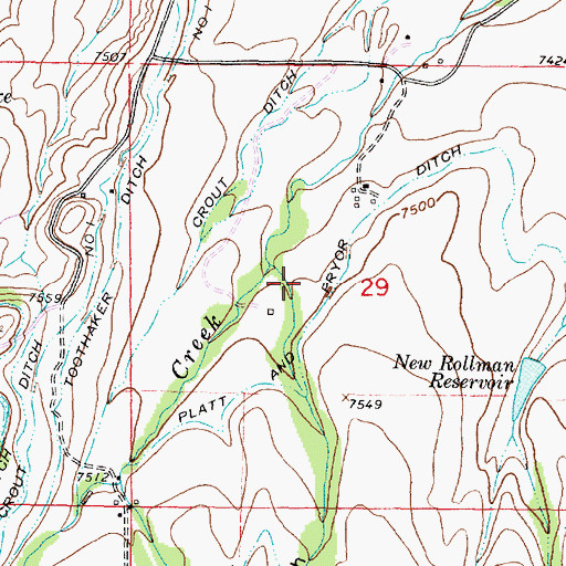 Topographic Map of Turnbull Gulch, WY
