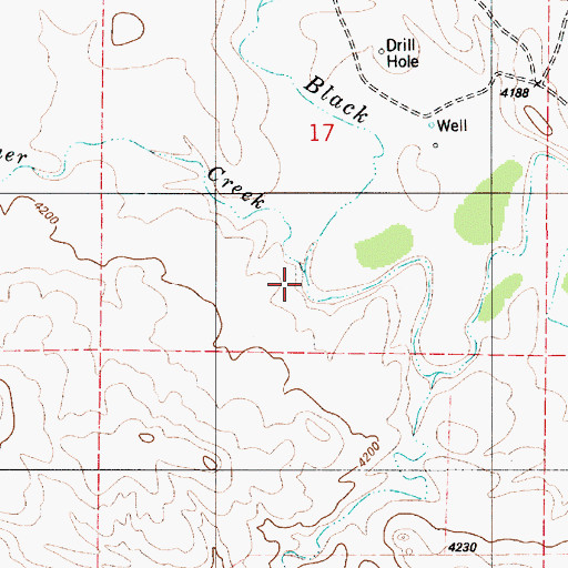 Topographic Map of Turner Creek, WY