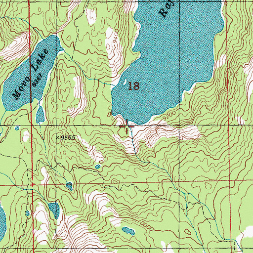 Topographic Map of Twenty Lakes Creek, WY