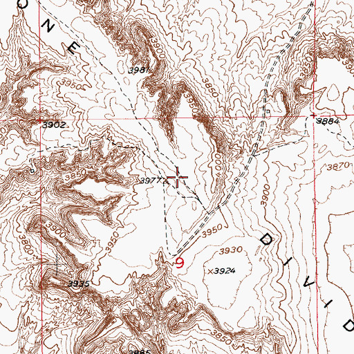 Topographic Map of Twentyone Divide, WY