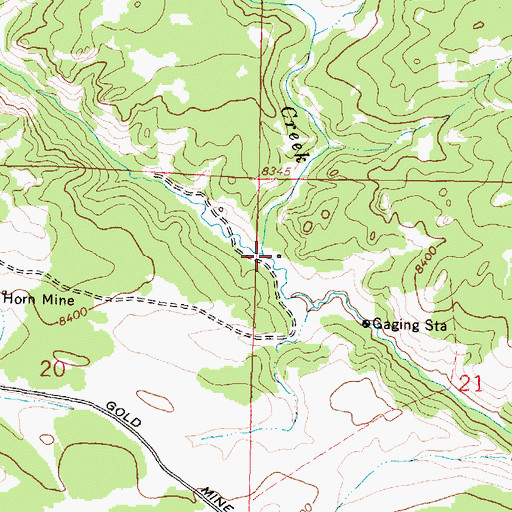 Topographic Map of Twin Creek, WY