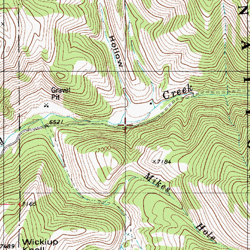 Topographic Map of Twin Hollow, WY