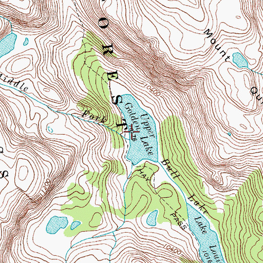 Topographic Map of Upper Golden Lake, WY