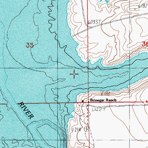Topographic Map of Upper Marsh Creek, WY