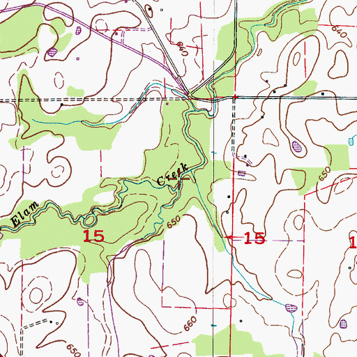 Topographic Map of Pinhook Branch, AL