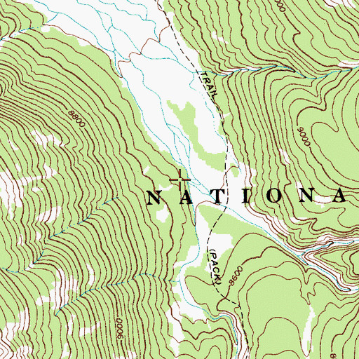 Topographic Map of Valley Fork, WY