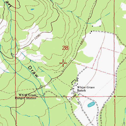 Topographic Map of Valley Trail, WY