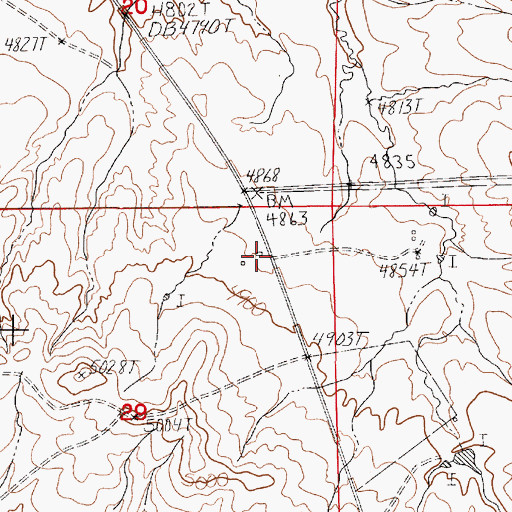 Topographic Map of Verse (historical), WY
