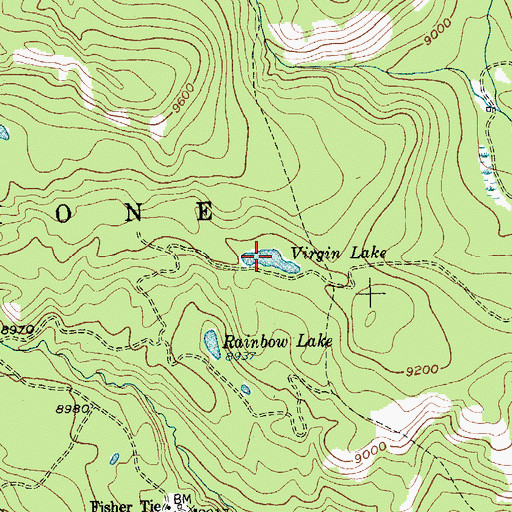 Topographic Map of Virgin Lake, WY