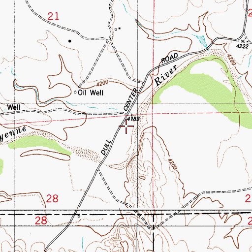 Topographic Map of W 4 Ranch, WY