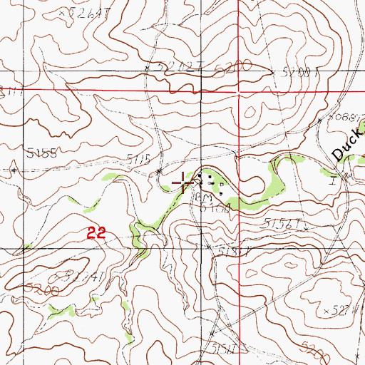 Topographic Map of W Reynolds Ranch, WY
