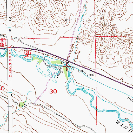Topographic Map of Wagon Gulch, WY