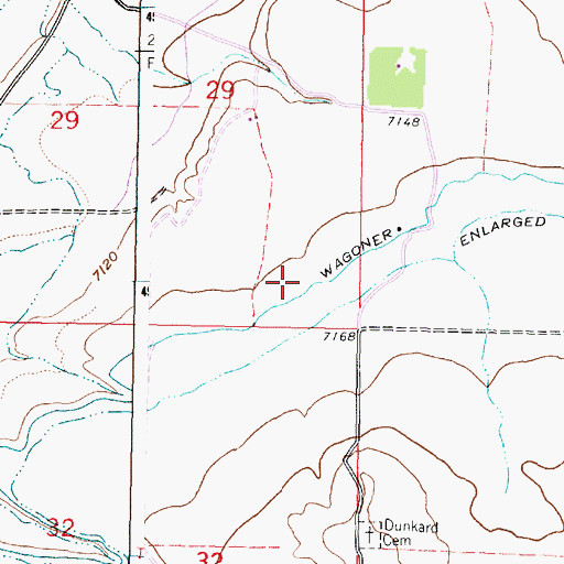 Topographic Map of Wagoner Ditch, WY