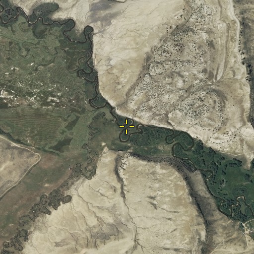 Aerial/Satellite Image of Wagonhound Creek, WY