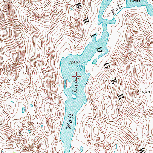 Topographic Map of Wall Lake, WY
