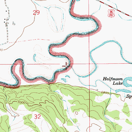Topographic Map of Wallace Draw, WY