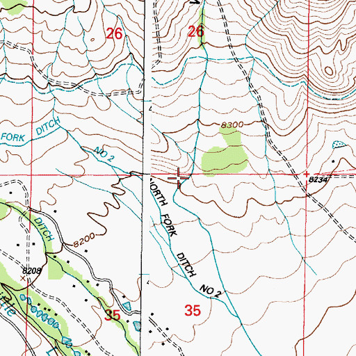 Topographic Map of Ward Gulch, WY