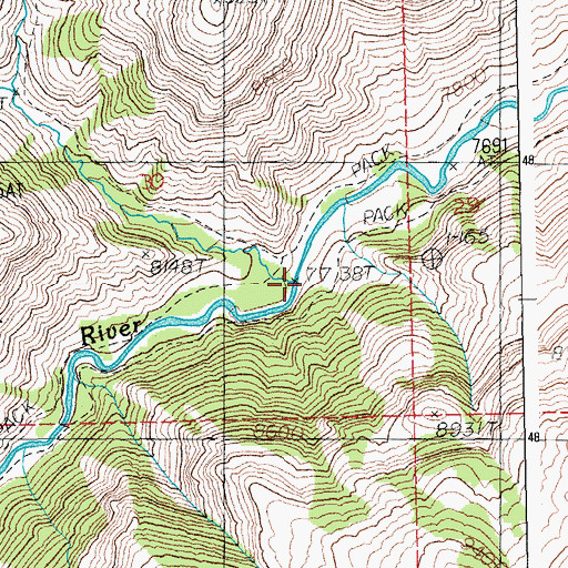 Topographic Map of Warhouse Creek, WY