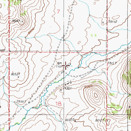 Topographic Map of Warren Livestock Summer Camp, WY