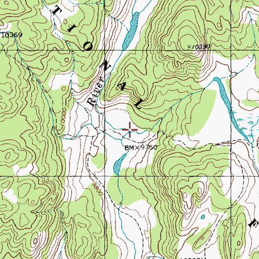 Topographic Map of Washakie Creek, WY