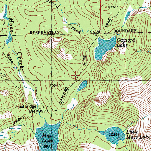 Topographic Map of Washakie Trail, WY
