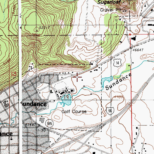 Topographic Map of Washington Park, WY