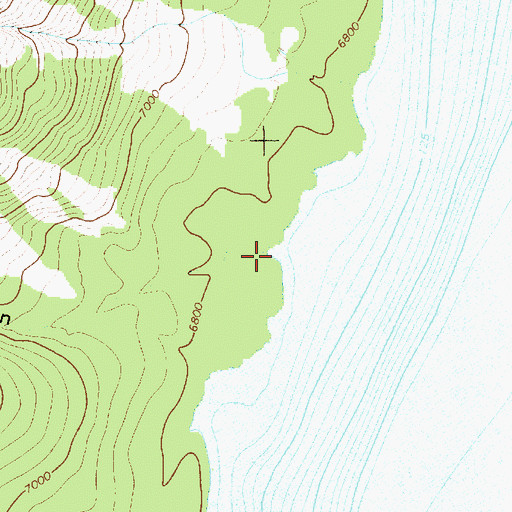 Topographic Map of Waterfalls Canyon, WY