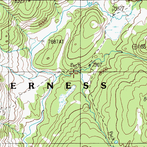 Topographic Map of Weasel Creek, WY