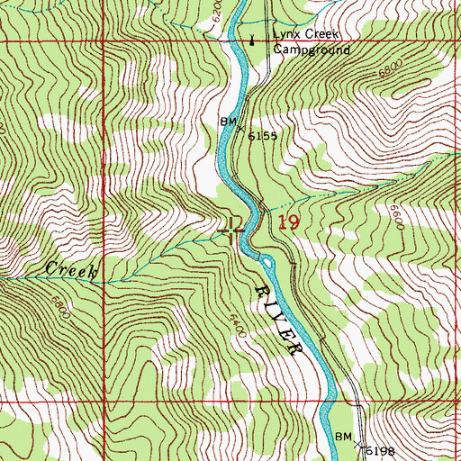 Topographic Map of Weiner Creek, WY