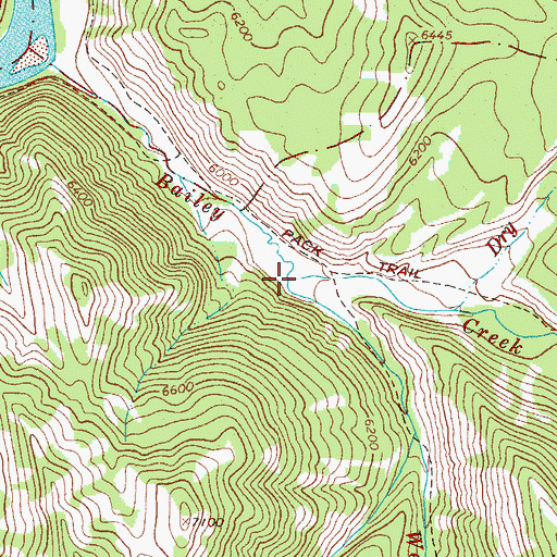 Topographic Map of West Bailey Creek, WY