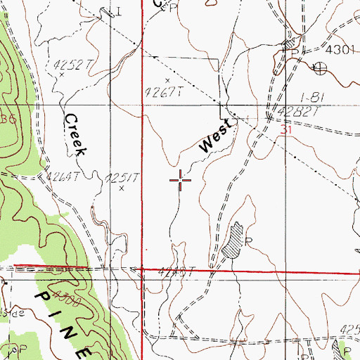 Topographic Map of West Draw, WY