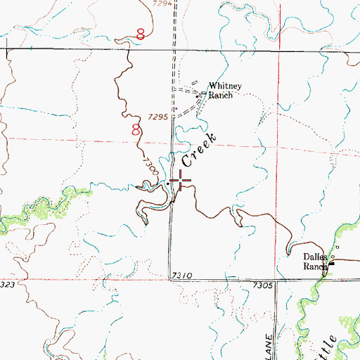 Topographic Map of West Dry Creek, WY