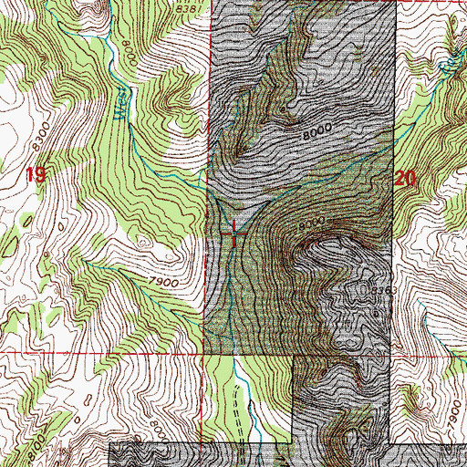 Topographic Map of West Fork, WY
