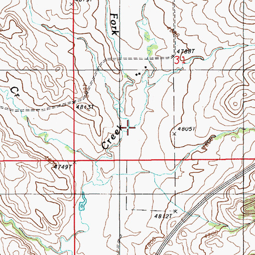 Topographic Map of West Fork Benton Creek, WY