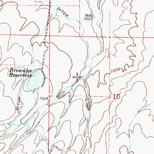 Topographic Map of West Fork Cherokee Creek, WY