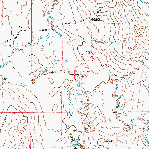 Topographic Map of West Fork Coal Creek, WY